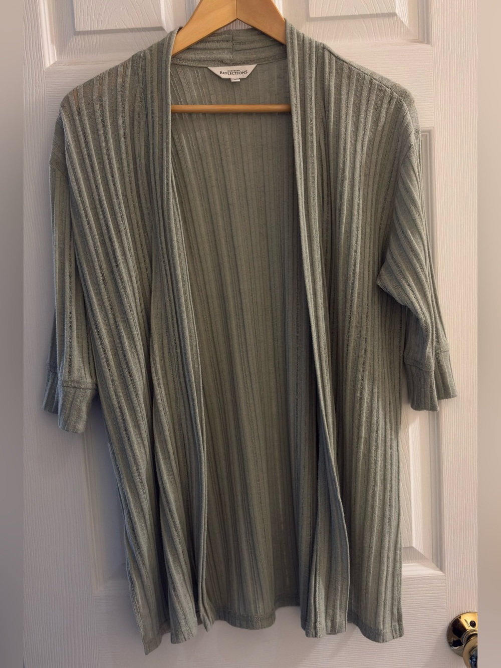Northern Reflections ribbed open-front cardigan